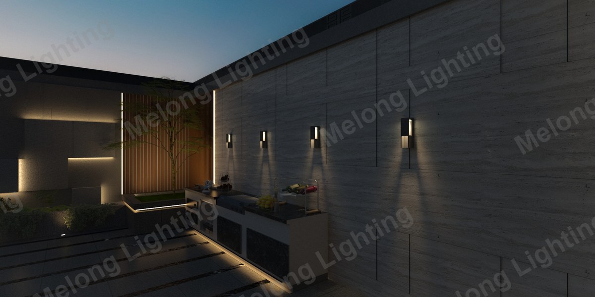 Modern Square Outdoor Wall Light B3071 - die-cast aluminum outdoor light (B3071)