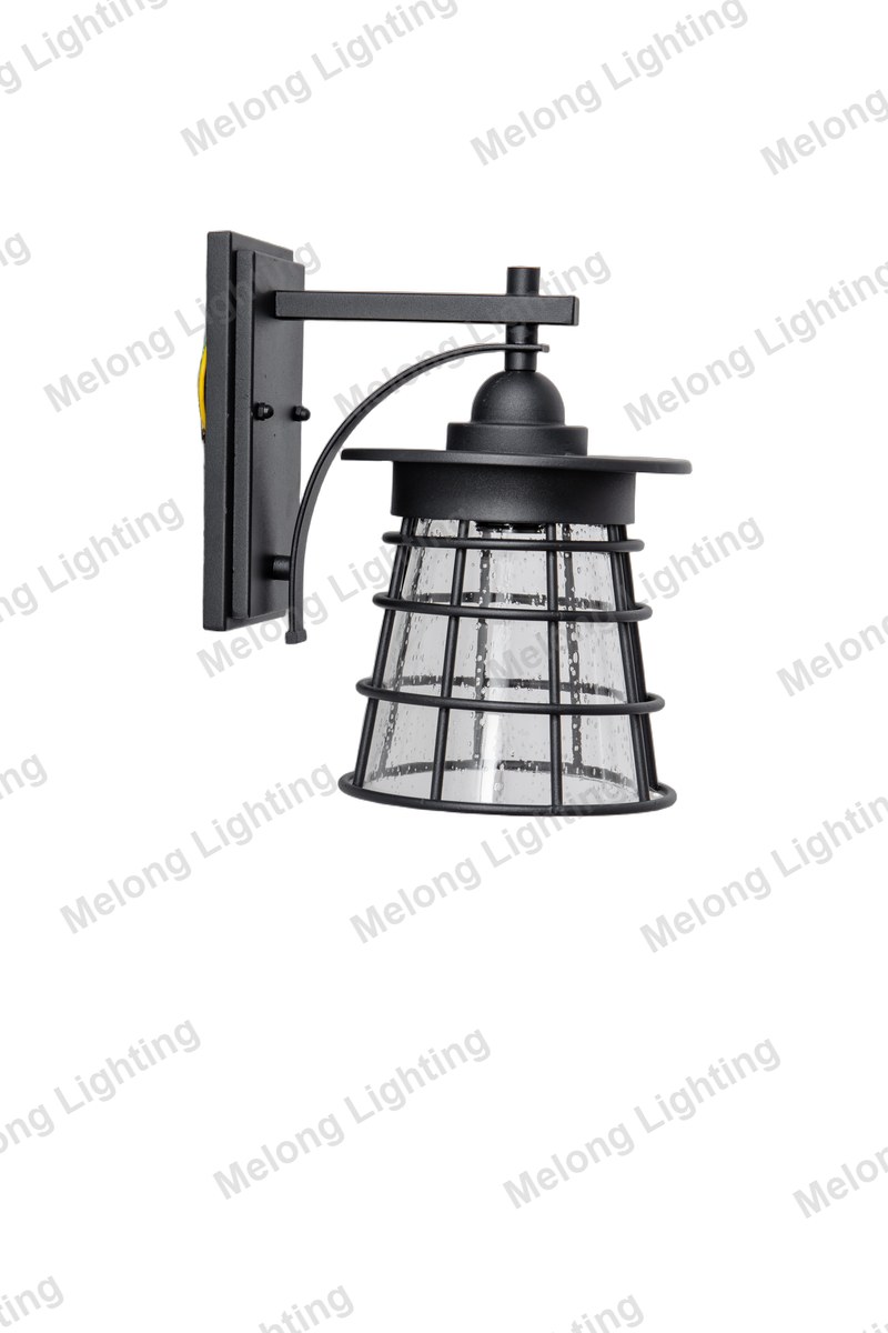 Modern Outdoor Wall Light for Exterior Walls 8414 - die-cast aluminum outdoor wall lamp with glass (8414)