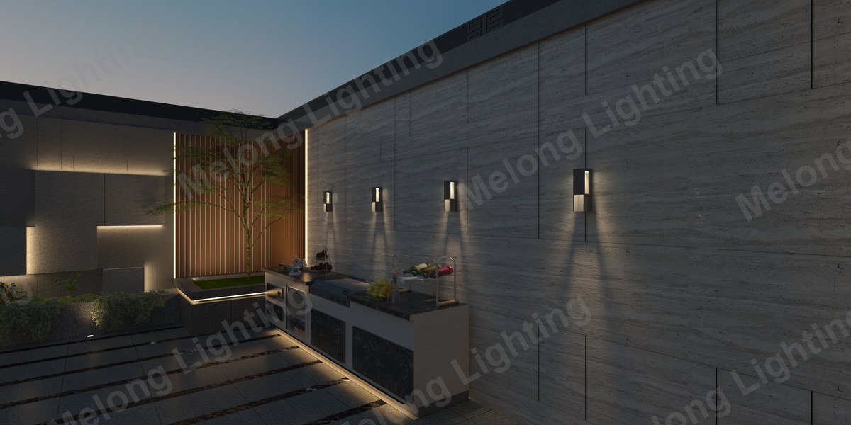 Modern Square Outdoor Wall Light B3071 - die-cast aluminum outdoor light (B3071)