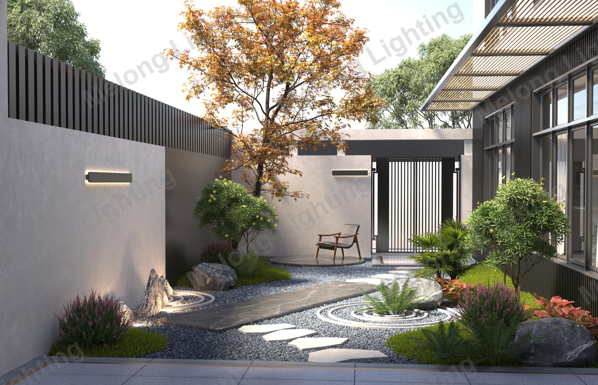 Modern Linear LED Outdoor Wall Light B3050L - die-cast aluminum outdoor light (B3050L)