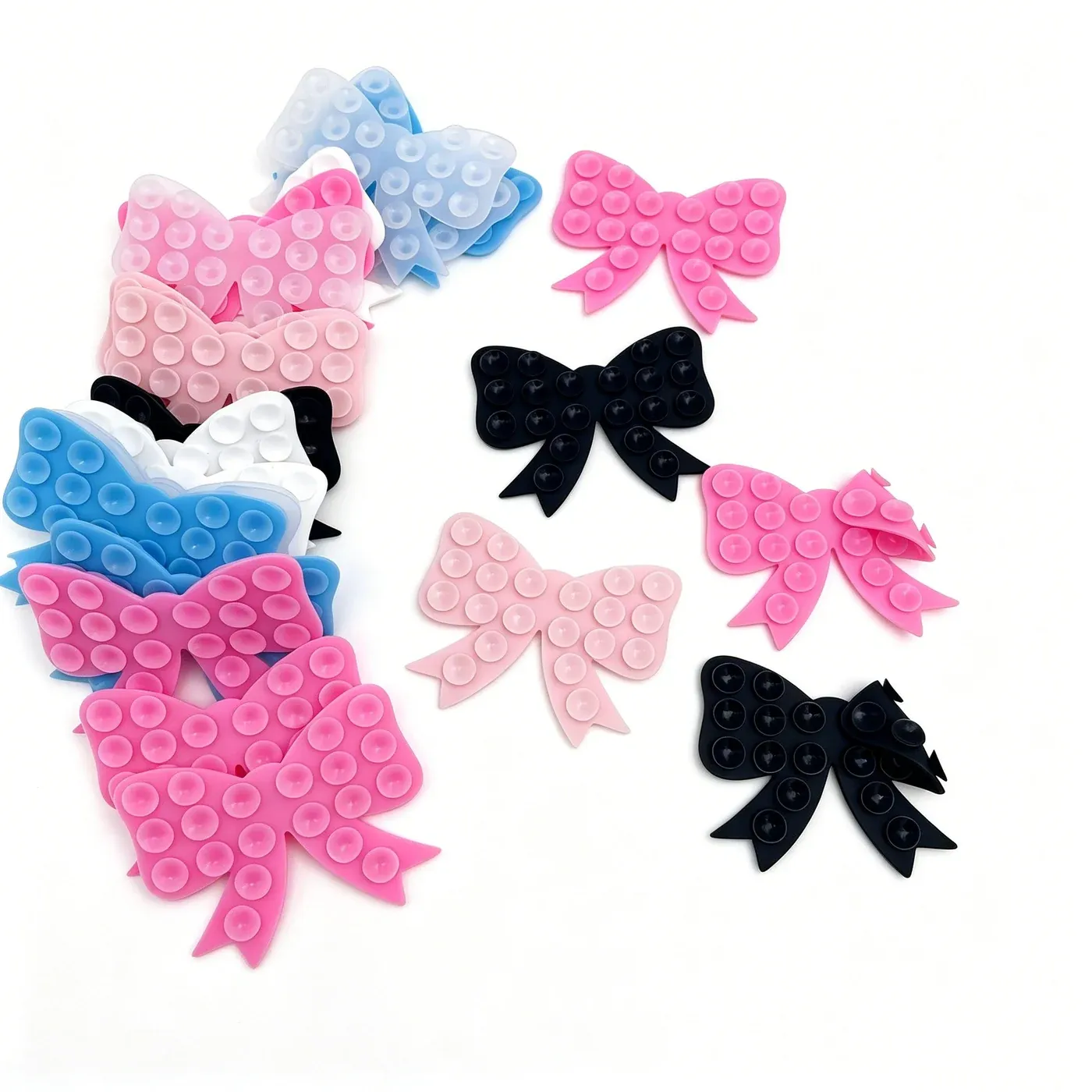 Bow Shaped Silicone Suction Phone Grip, product photo 03