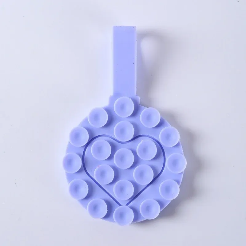 Round Silicone Suction Phone Grip with Strap, product photo 04