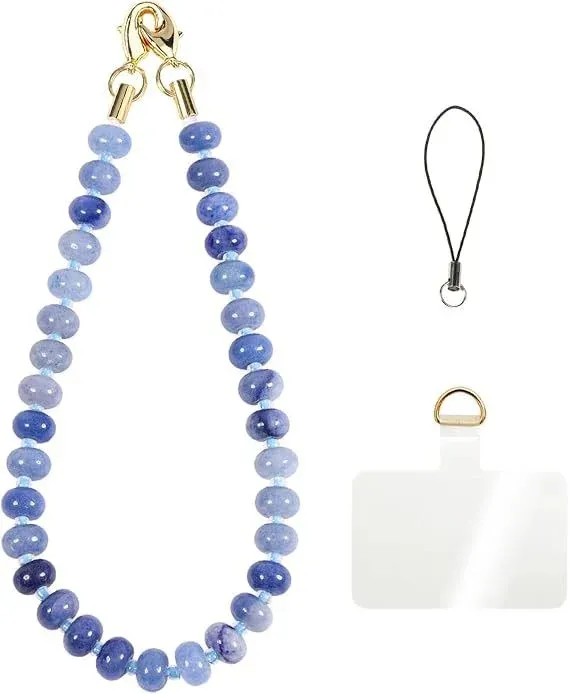 Gradient glass abacus bead phone chain, category photo