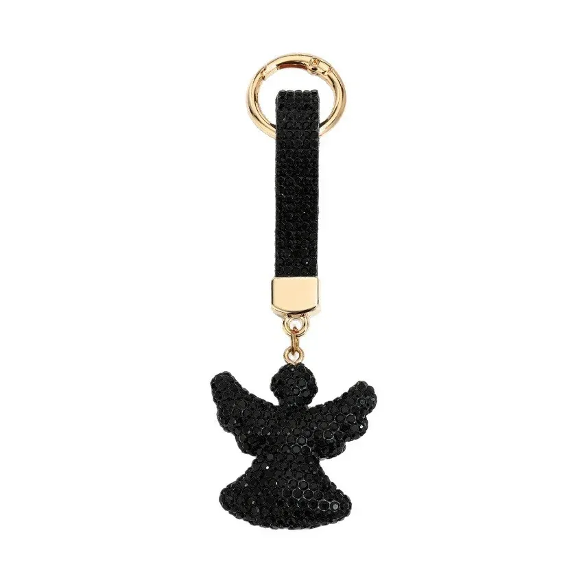 Rhinestone Angel Keychain Charm, product photo 02