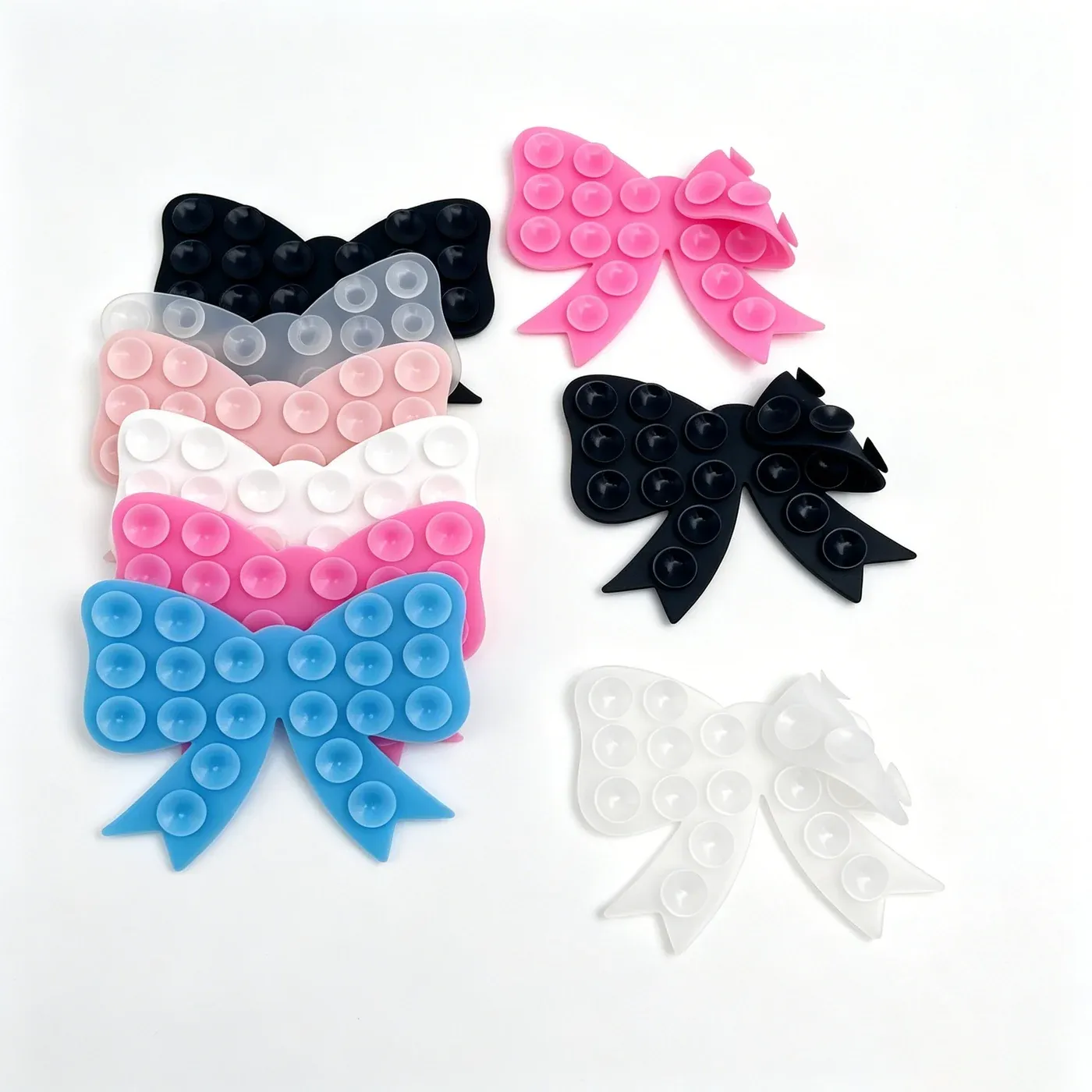 Bow Shaped Silicone Suction Phone Grip, product photo 02