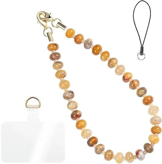 Gradient Glass Abacus Bead Phone Chain, product photo 03