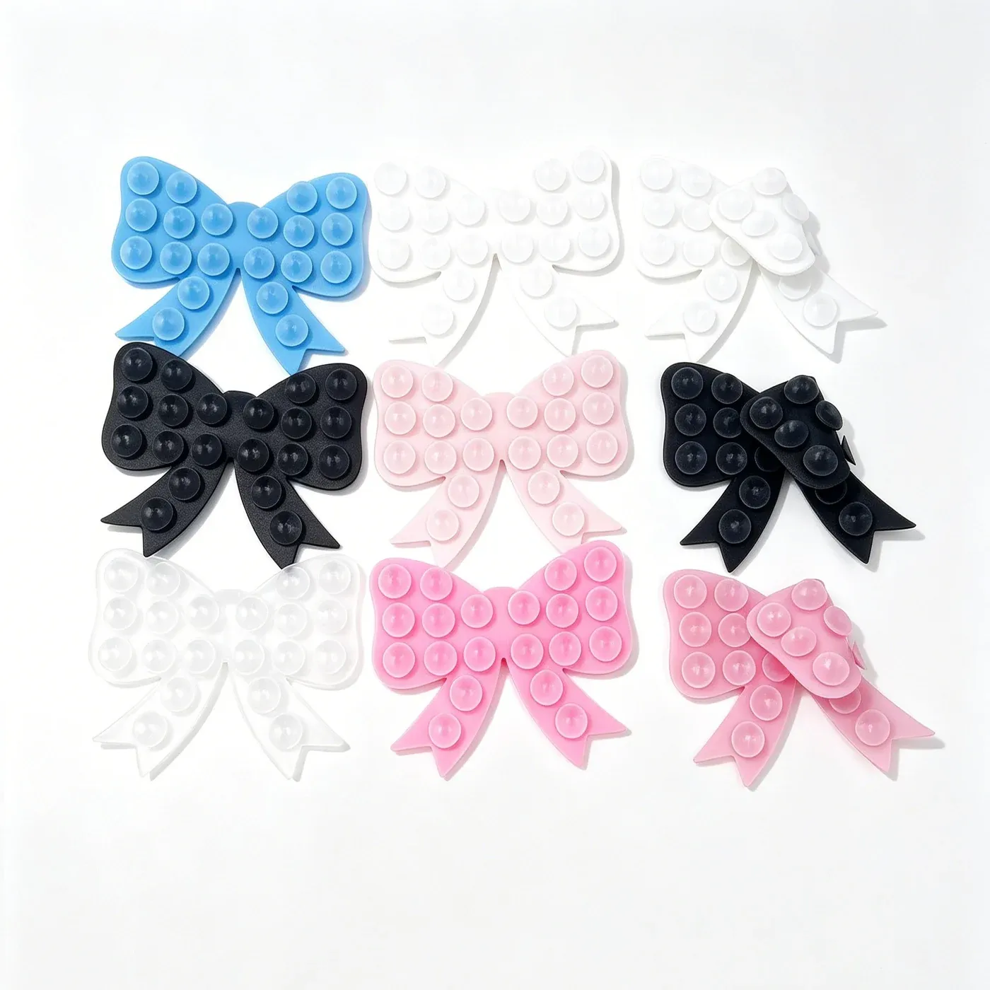 Bow Shaped Silicone Suction Phone Grip, main product photo