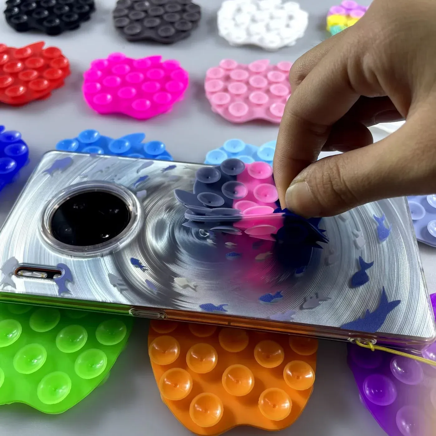 Apple Silicone Suction Phone Grip, product photo 04