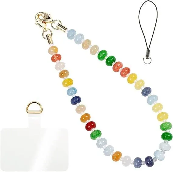 Gradient Glass Abacus Bead Phone Chain, product photo 04