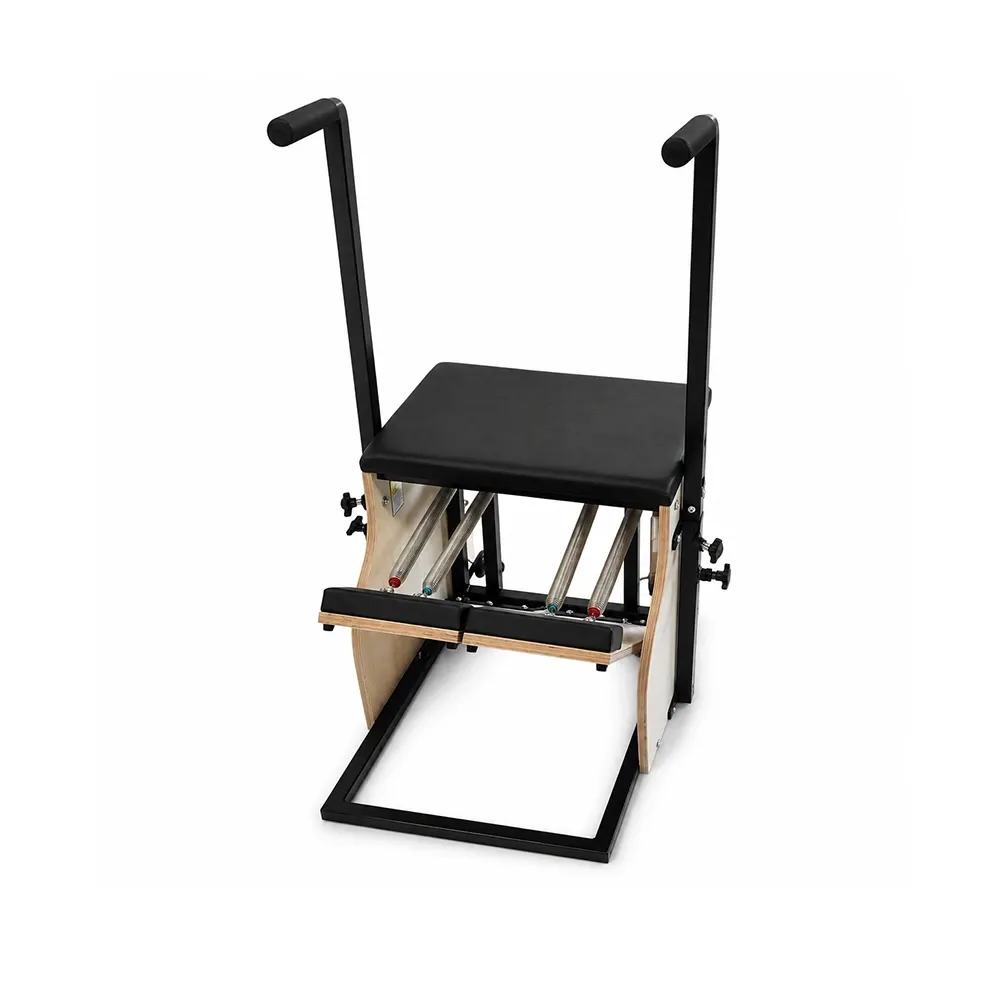 black-split-pedal-pilates-combo-chair-front-view