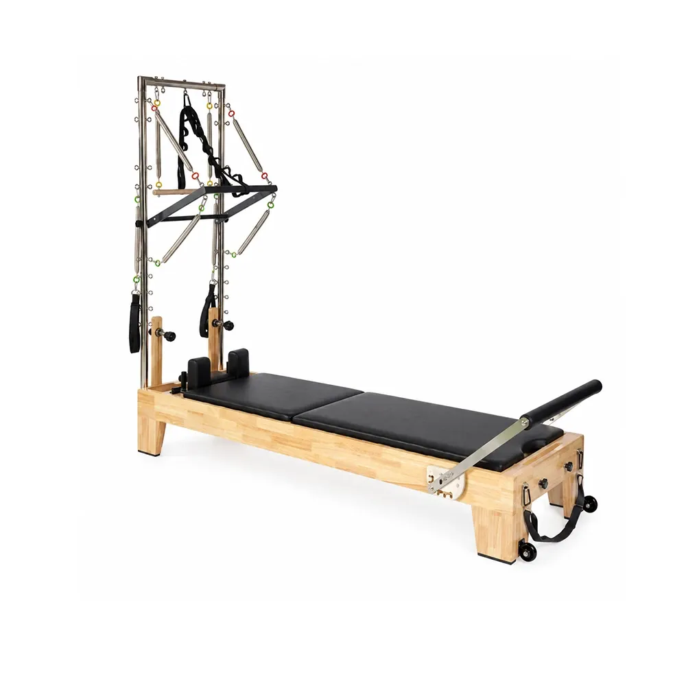 commercial-oak-pilates-reformer-with-half-tower