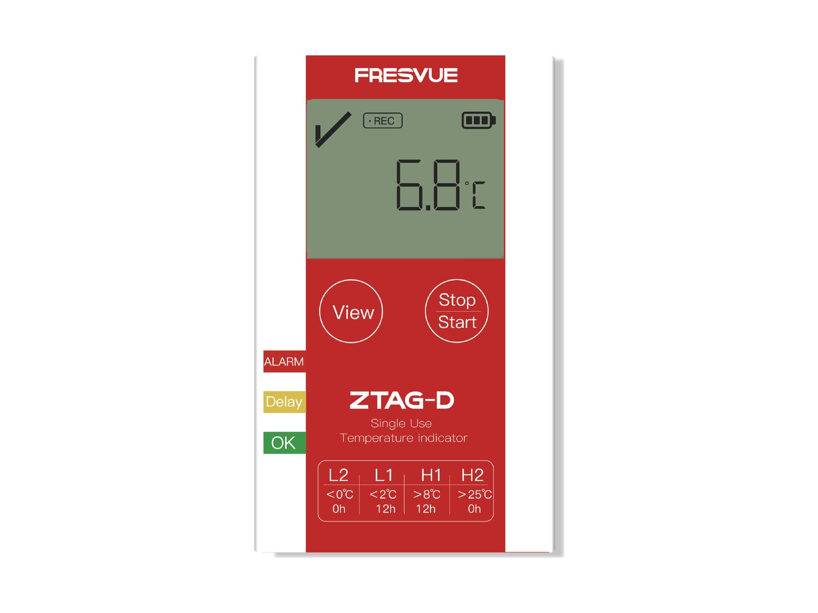 Indicador de temperatura de un solo uso ZTAG-D