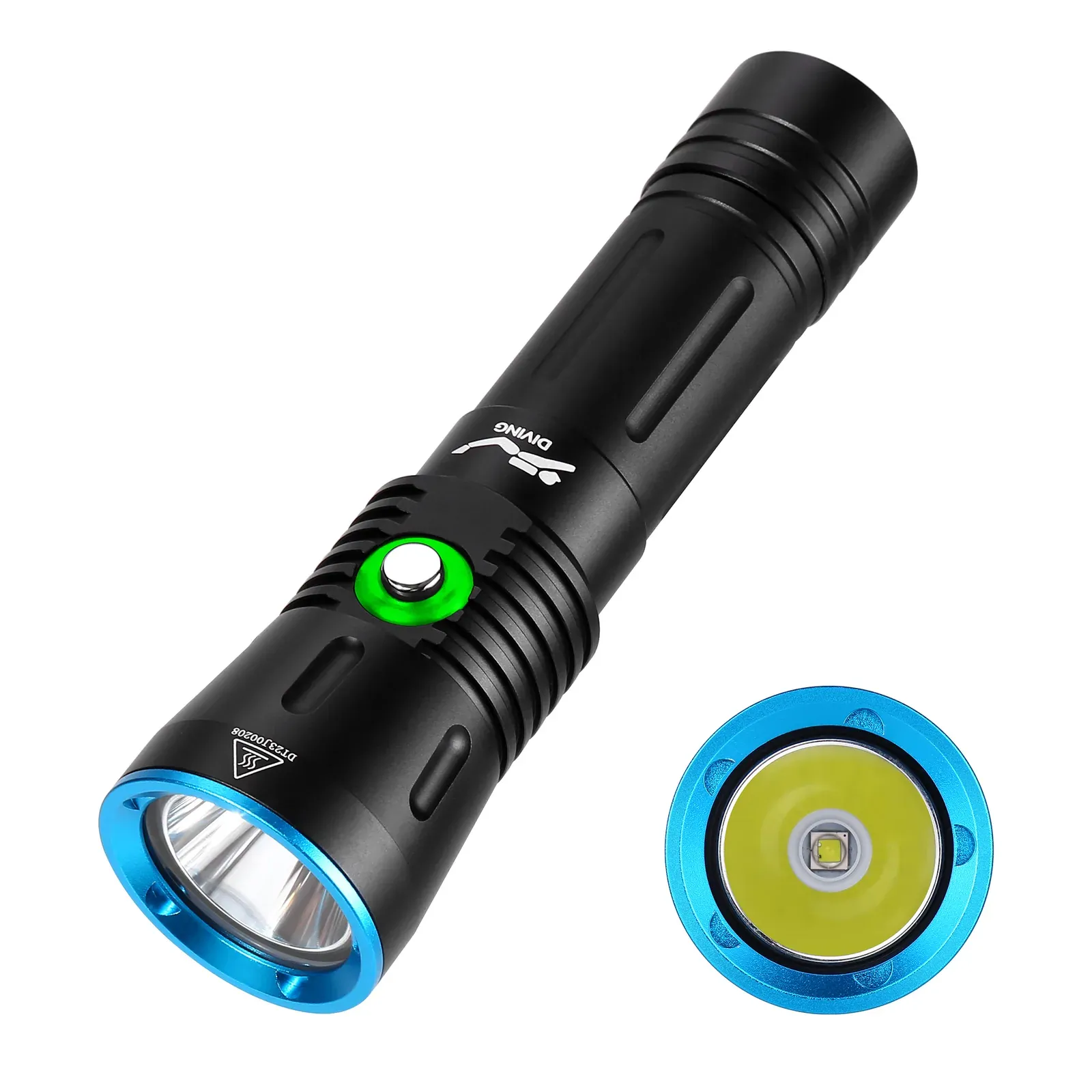 UEQIOV DV11 2000LM Rechargeable LED Aluminum Dive Light IP68 100M Waterproof 21700 Underwater Torch product image 1