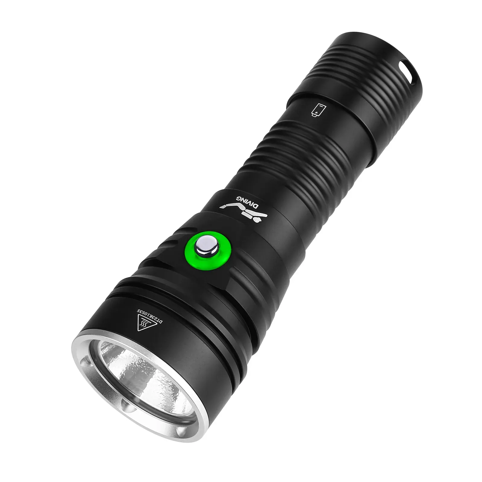 UEQIOV W76 2000LM Rechargeable LED Aluminum Dive Light IP68 60M Waterproof 26650 Underwater Torch product image 1