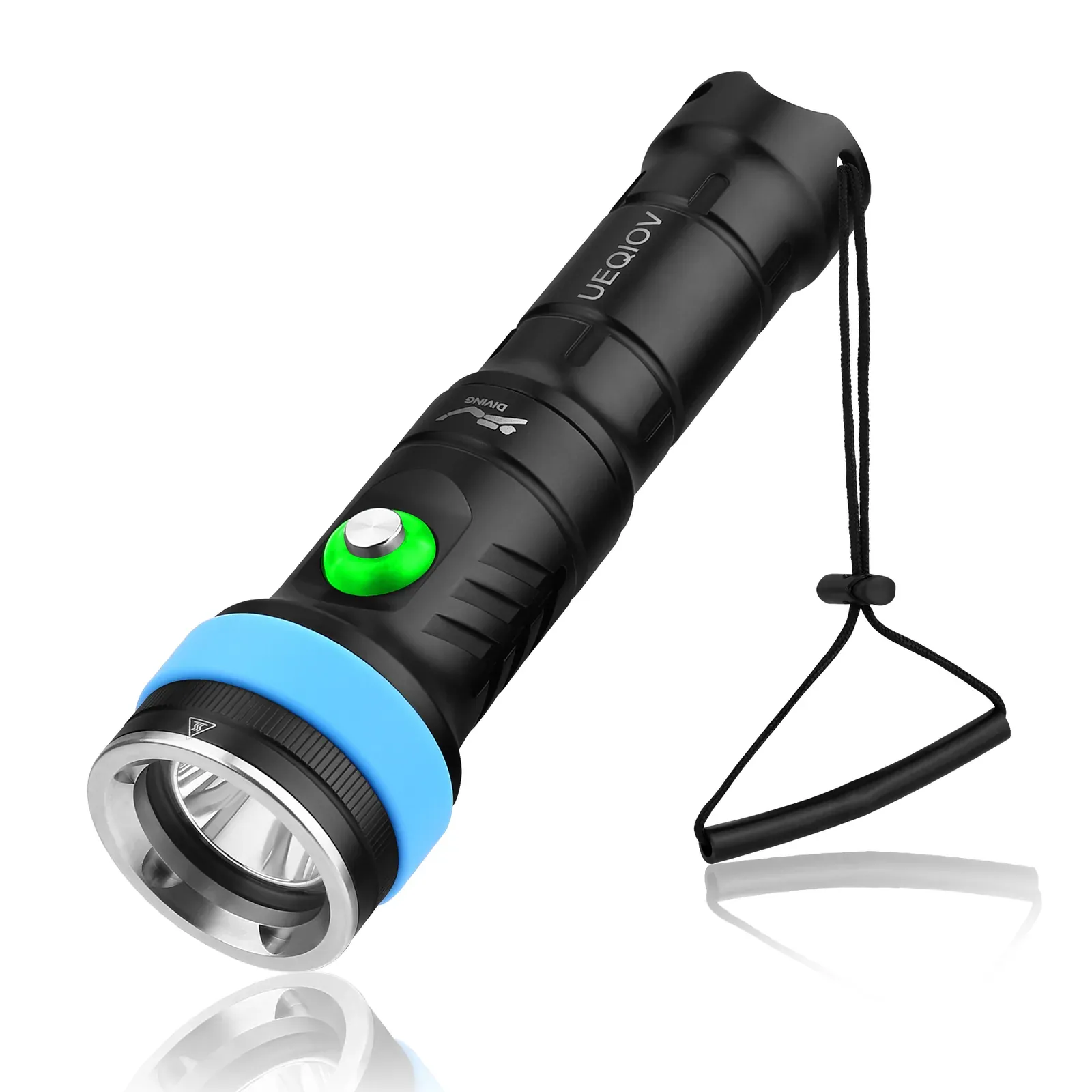 UEQIOV DQ380 2000LM Rechargeable LED Aluminum Dive Light IP68 100M Waterproof 21700 Underwater Torch product image 2
