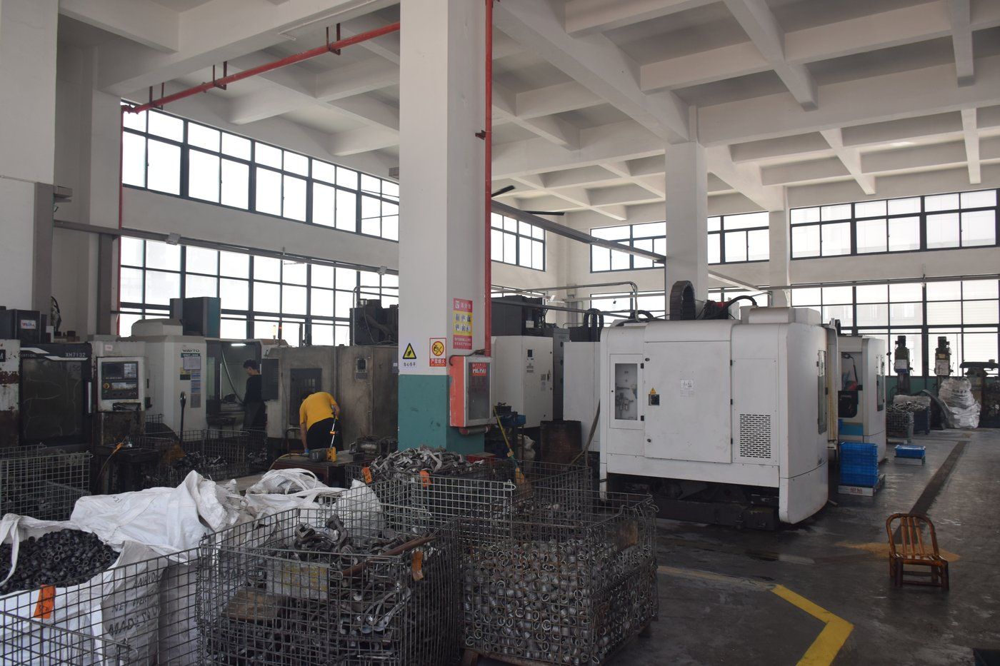 Machining workshop at the Shibao Brake factory in Yuhuan, Zhejiang