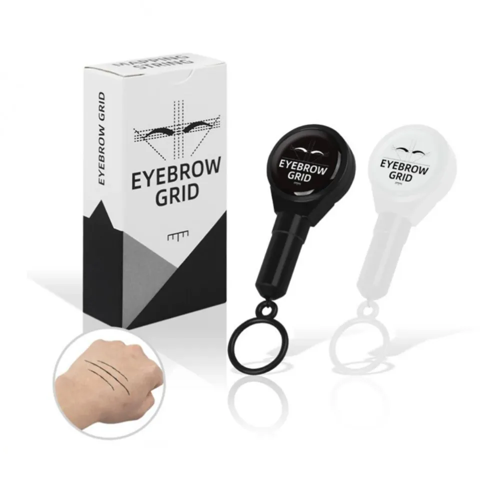 Stretchable Microblading Mapping String Pre-Inked Eyebrow Thread Dyeing Liner Permanent Makeup Tattoo Brow Grid Measuring Tool