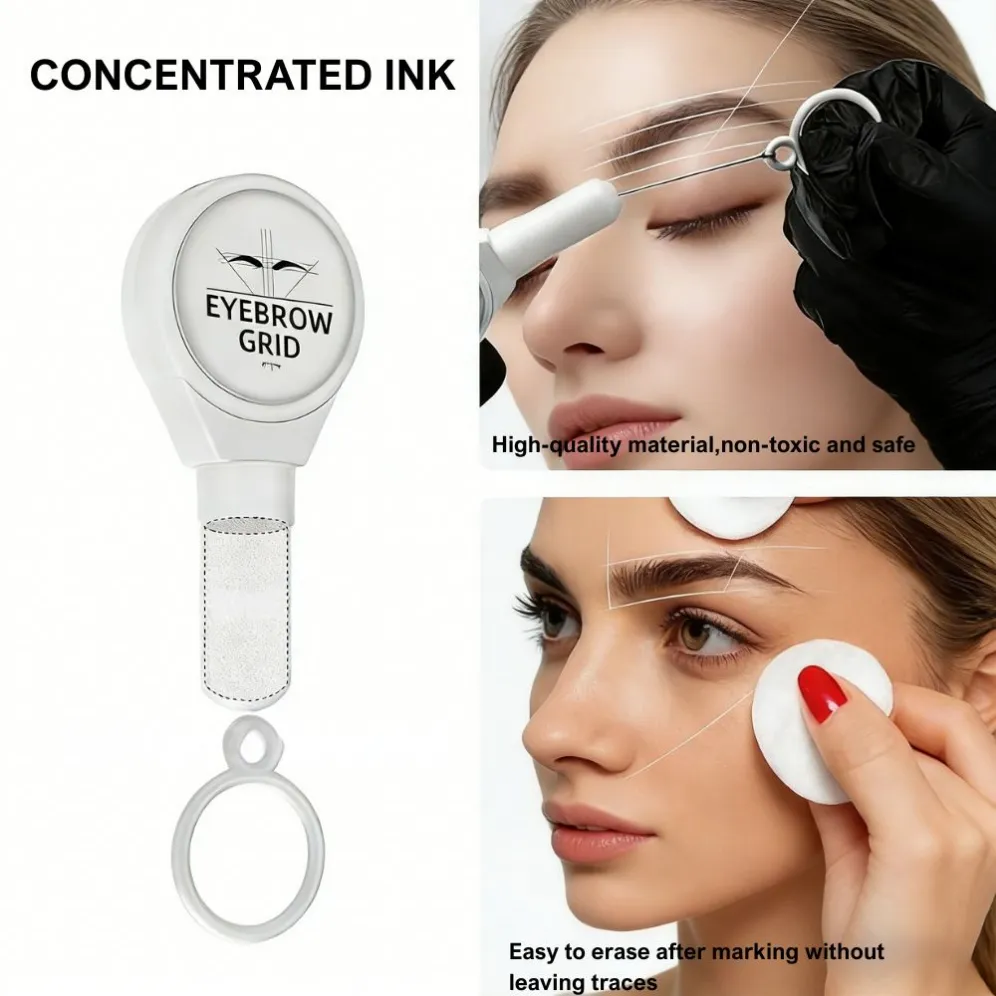 New Stretchable Eyebrow Mapping Pre-ink String Microblading Brow Makeup Dyeing Thread Permanent Positioning Line Measuring Tool