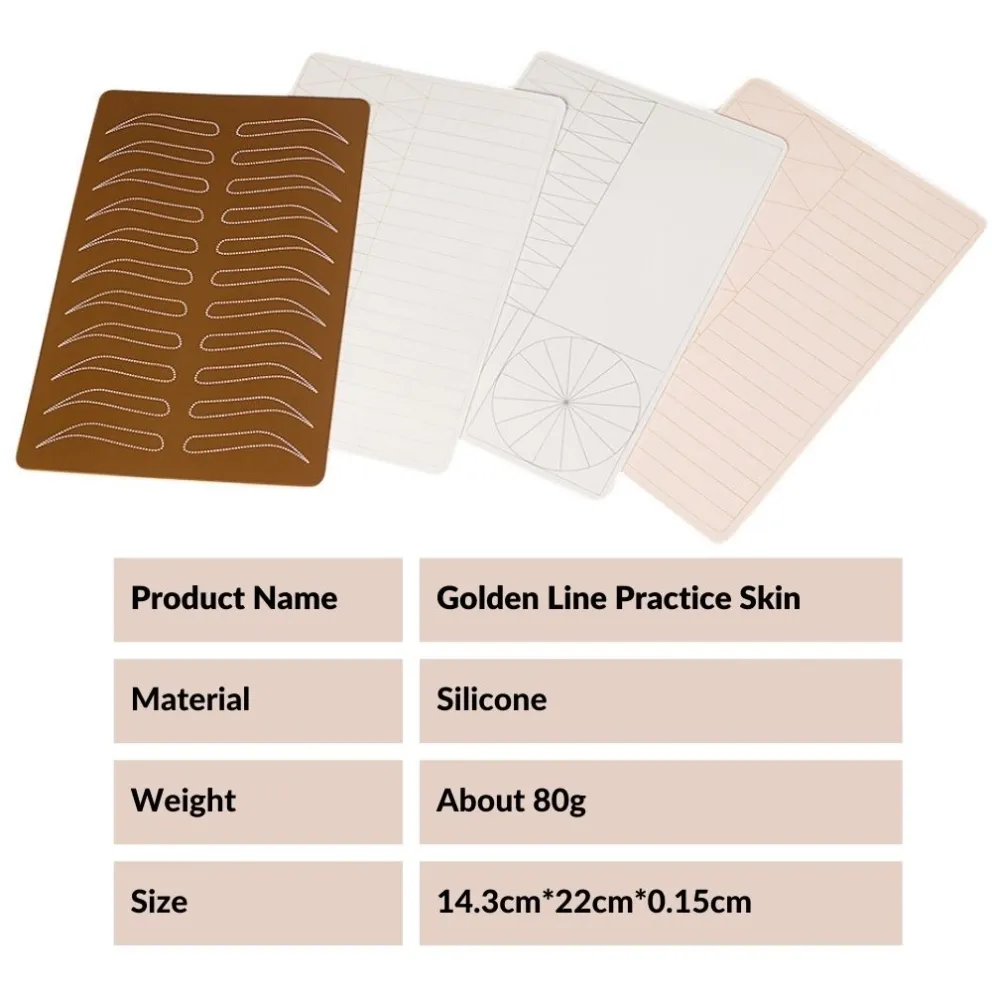 Microblading Permanent Makeup Brows Thick Silicone Eyebrows Tattoo Latex Sheet Double Side Practice Skin (6)