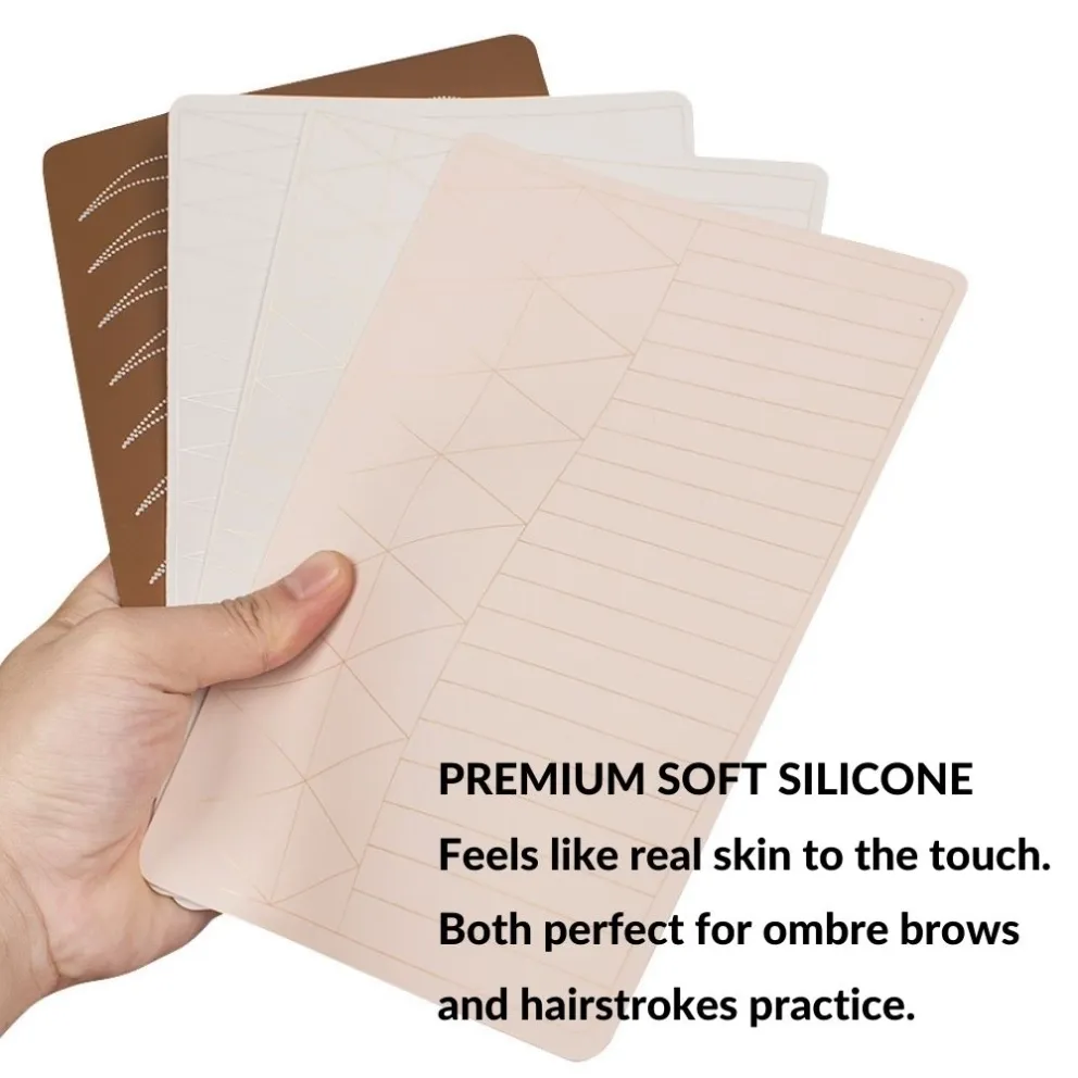 Microblading Permanent Makeup Brows Thick Silicone Eyebrows Tattoo Latex Sheet Double Side Practice Skin (2)