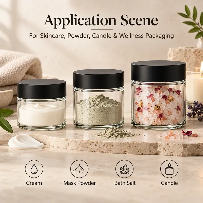 clear-glass-cosmetic-jar-set-applications
