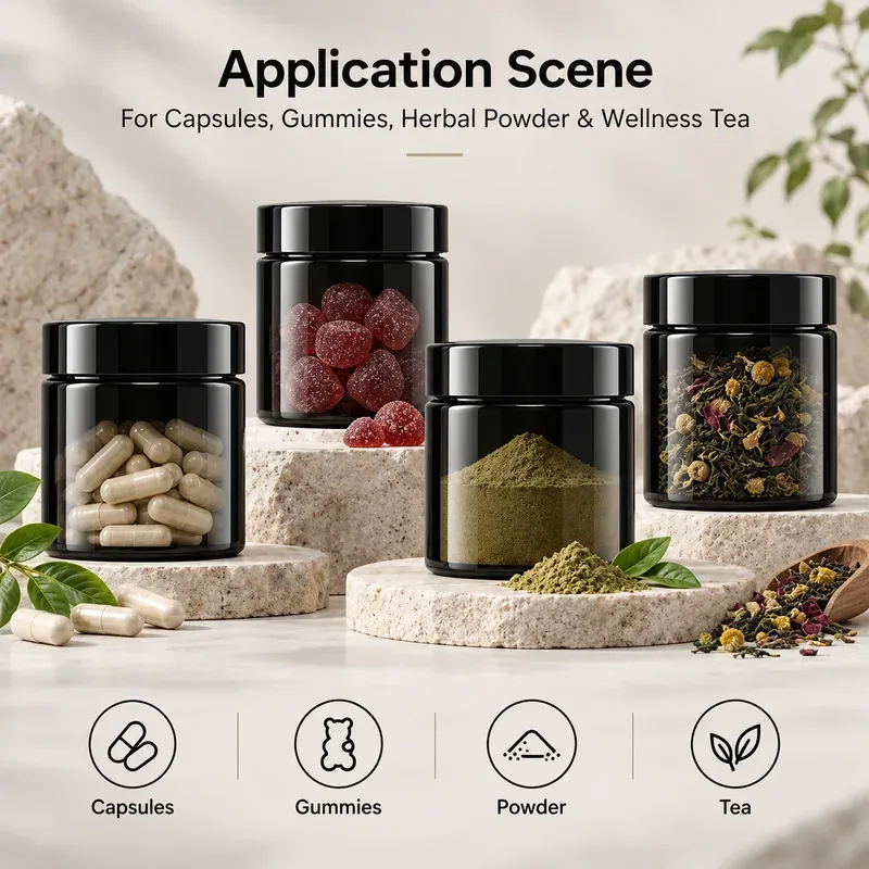 black-glass-supplement-jar-variations