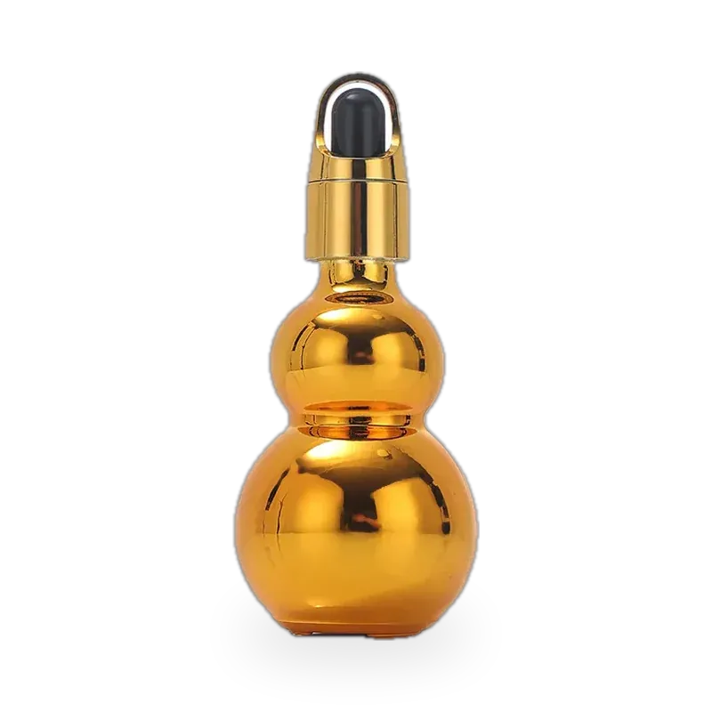 Glass dropper bottle with rubber bulb for viscous serums and oils