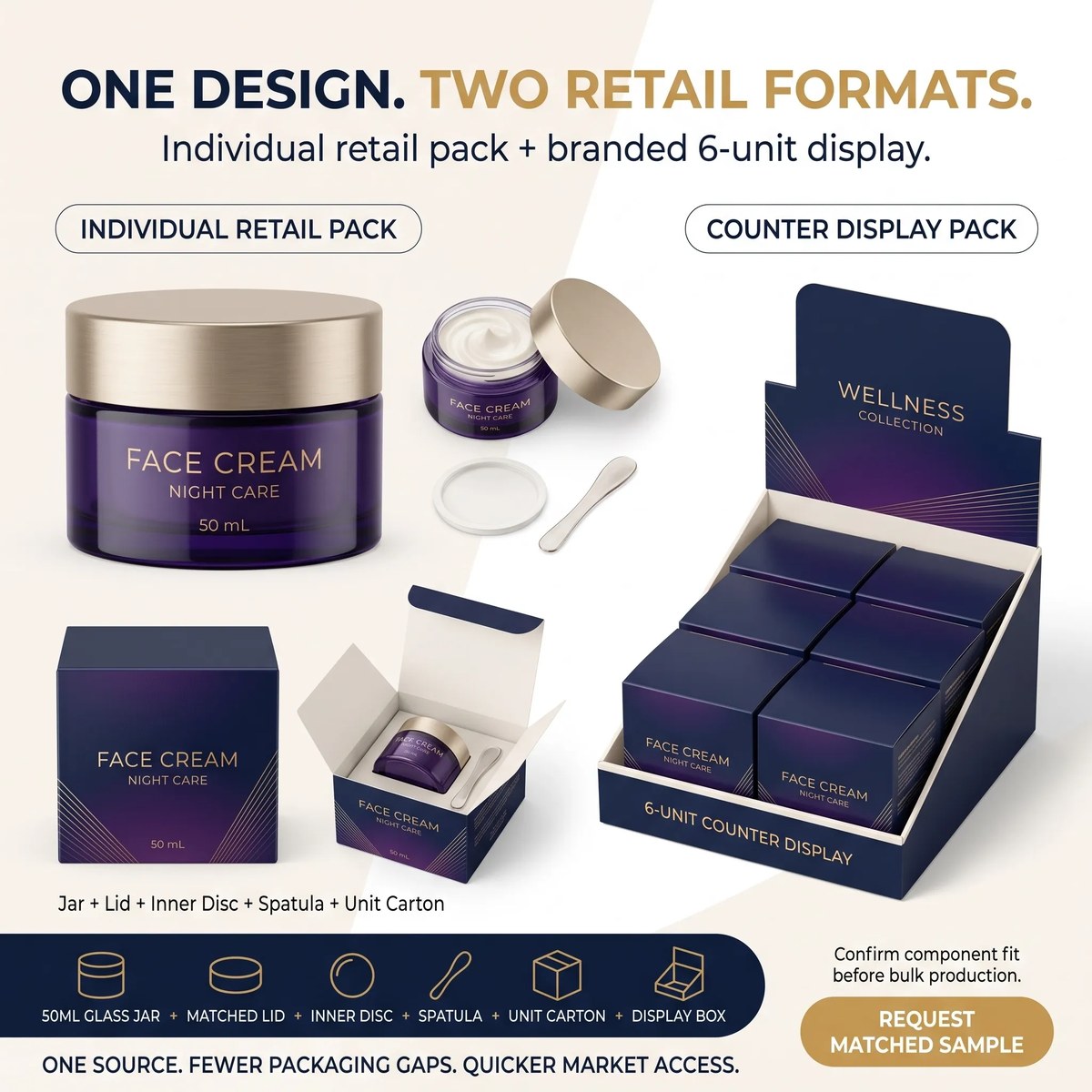 50ml Violet-Look Glass Cosmetic Jar2