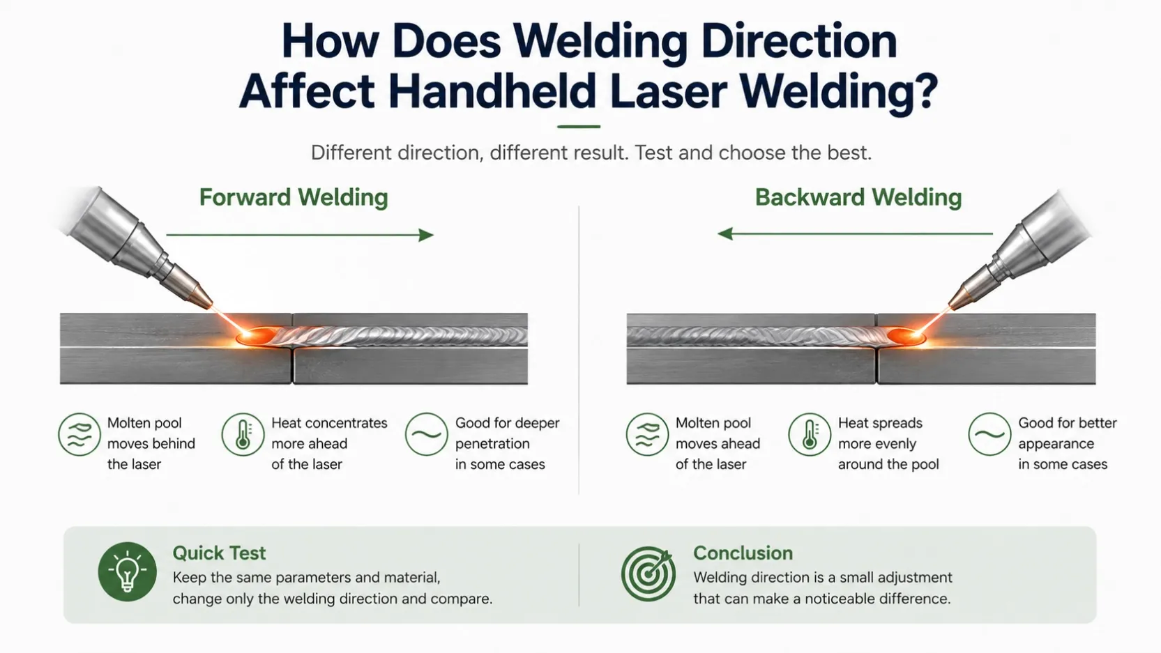 How Does Welding Direction Affect Handheld Laser Welding