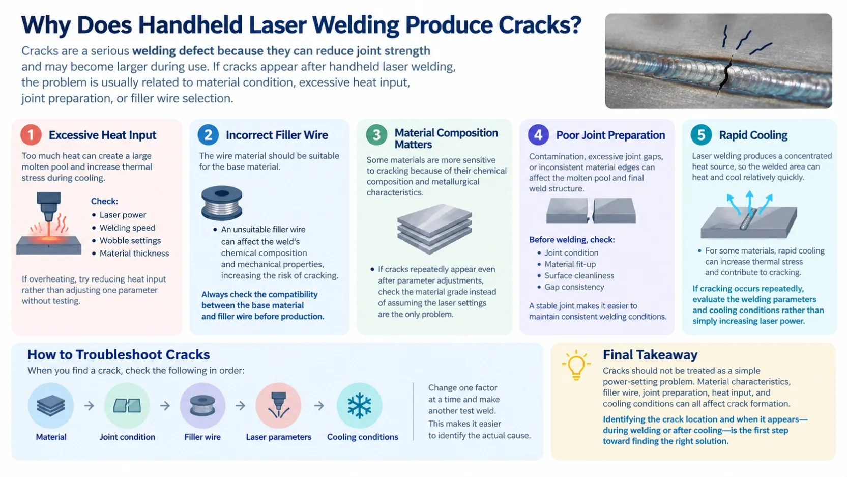 Why Does Handheld Laser Welding Produce Cracks