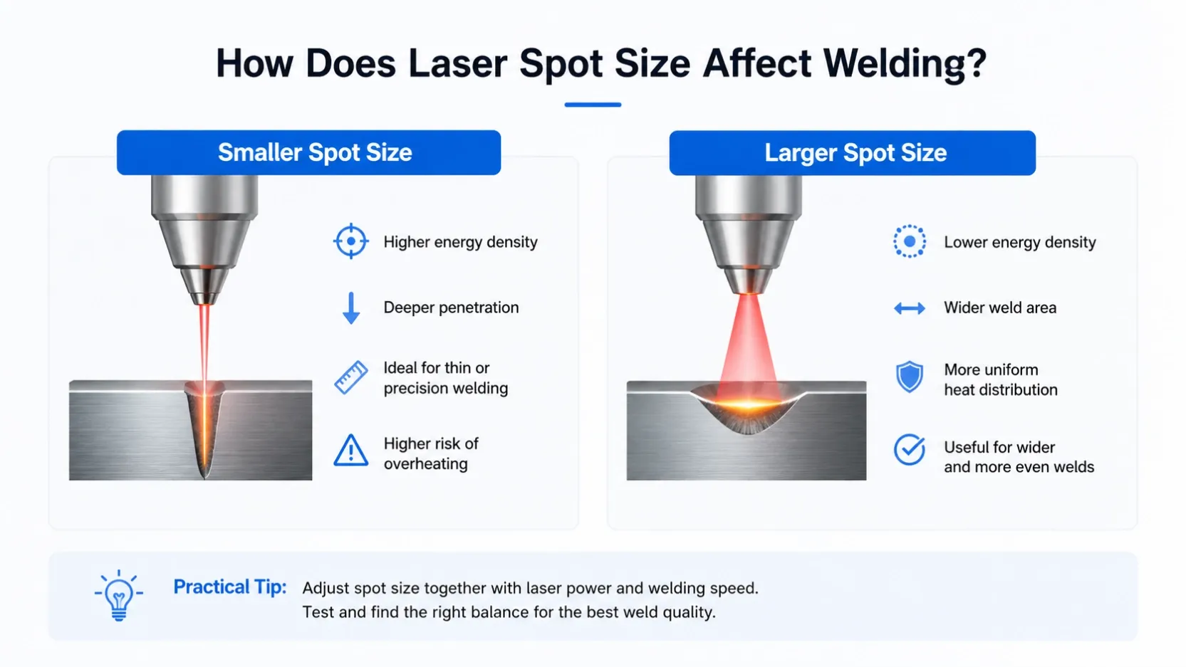 How Does Laser Spot Size Affect Handheld Laser Welding