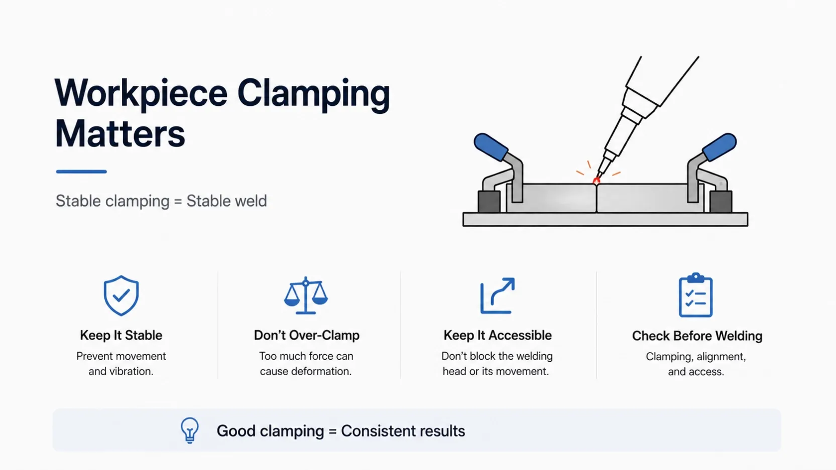 How Does Workpiece Clamping Affect Handheld Laser Welding
