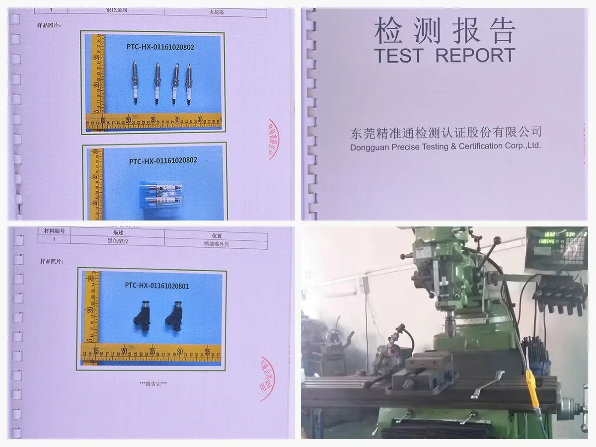 Fuel injector testing and certification reports
