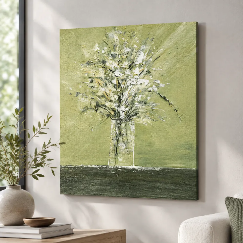 handmade canvas painting texture detail