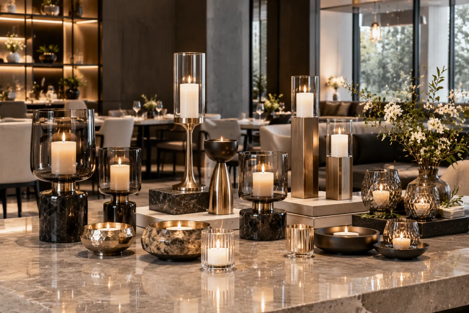 hospitality candle holder collection