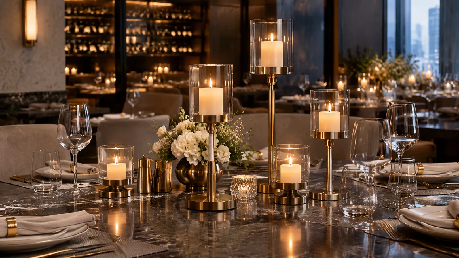 hospitality table candle holder collection