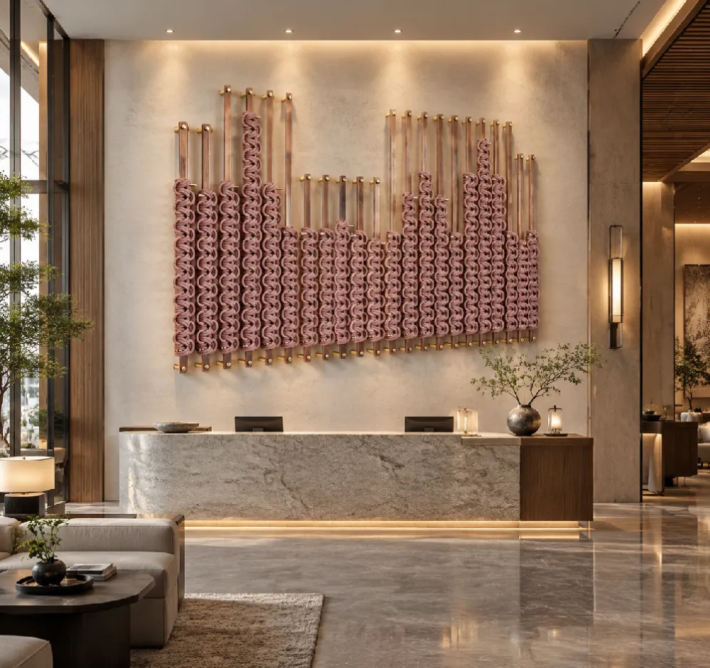 3D handmade fiber art wall sculpture