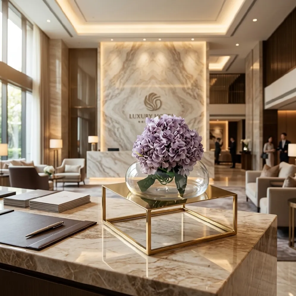 hotel lobby table decor