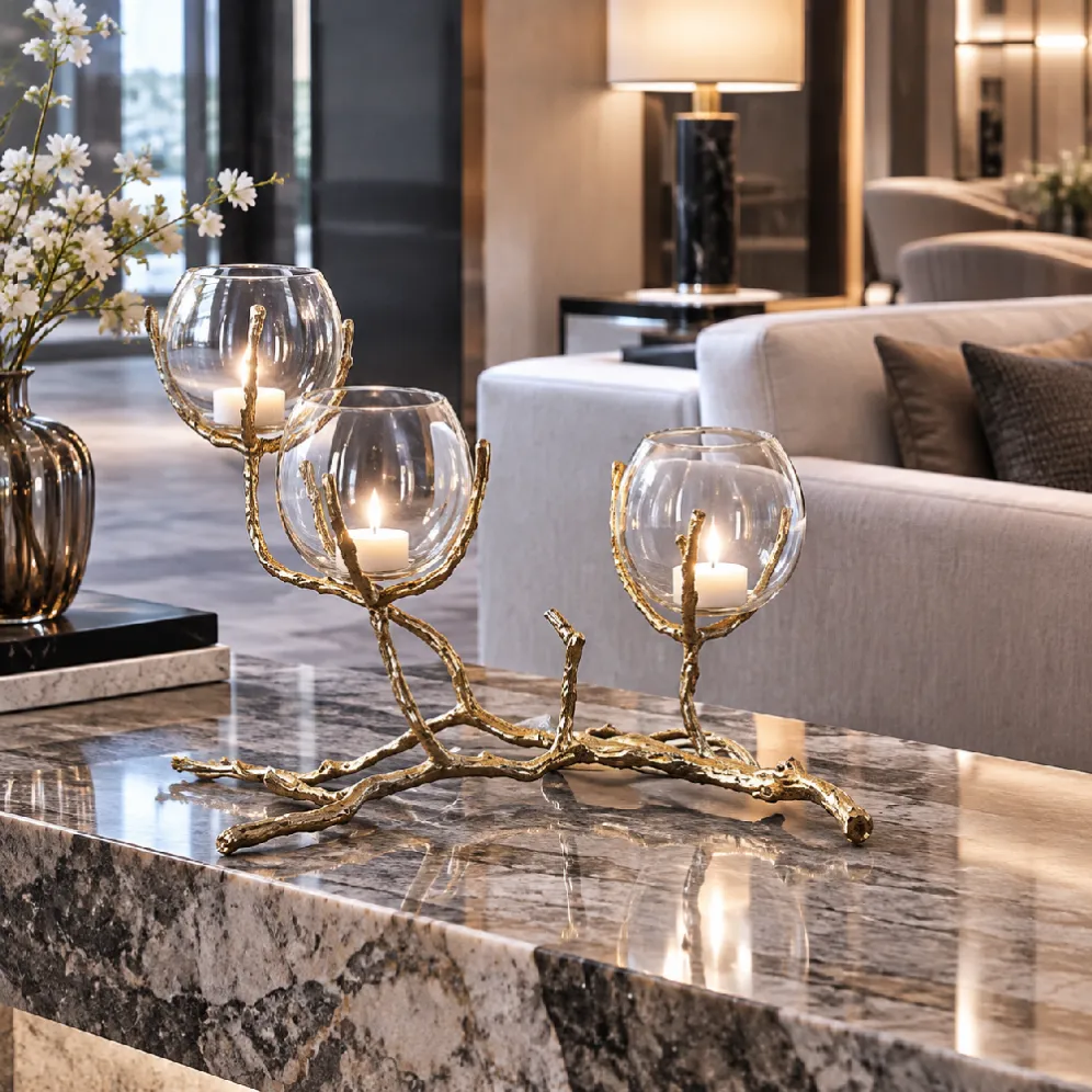 hotel lobby decorative candle holder