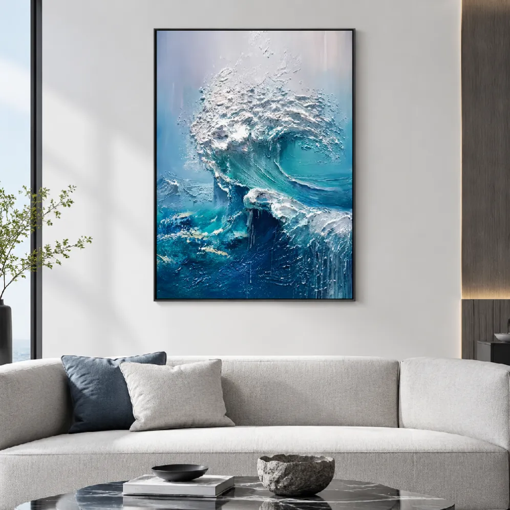hand painted floral canvas wall art supplier