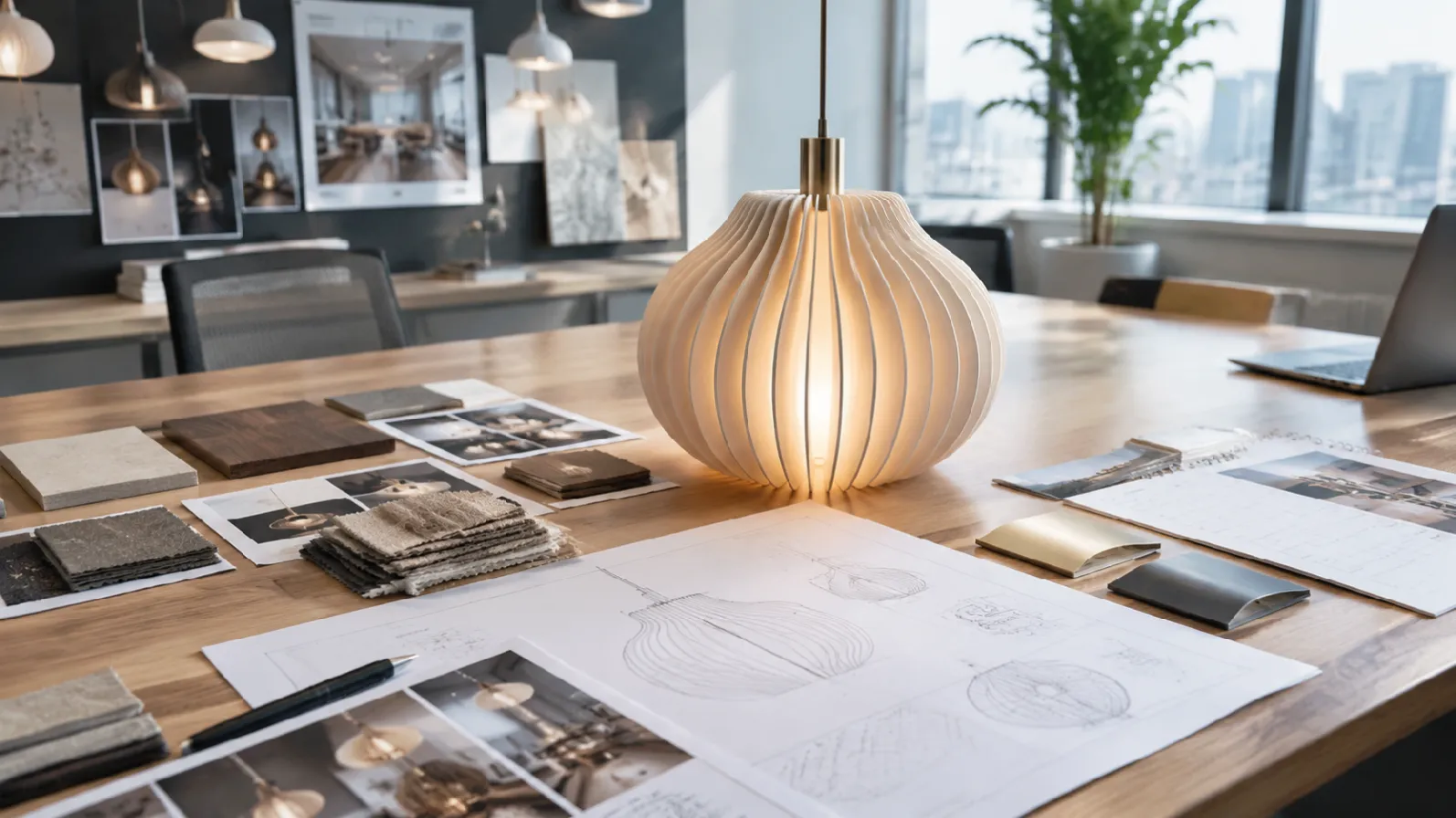 Custom lighting project planning with product requirements and timeline preparation