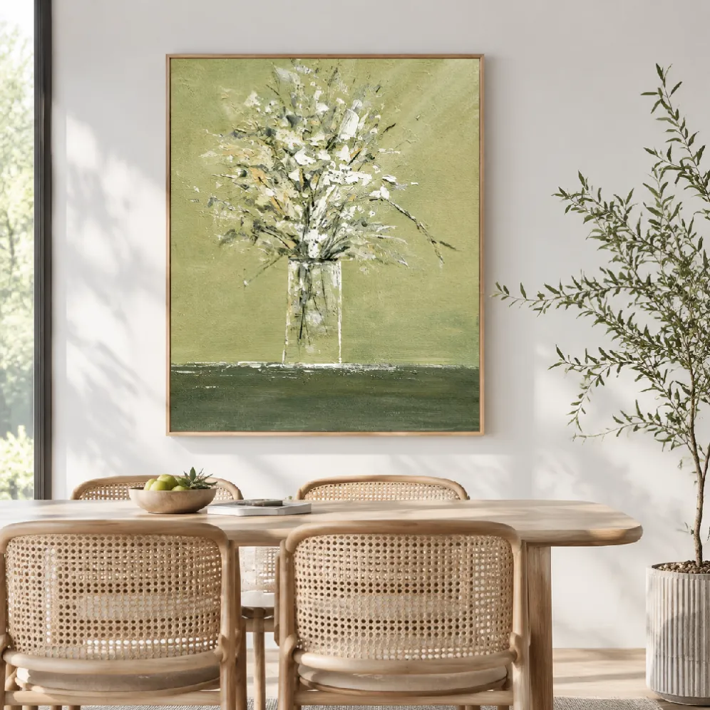 hand painted floral canvas wall art supplier