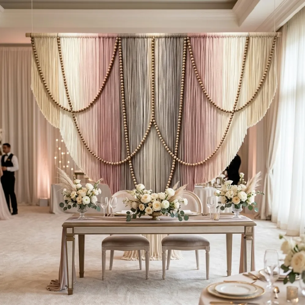 wedding backdrop macrame
