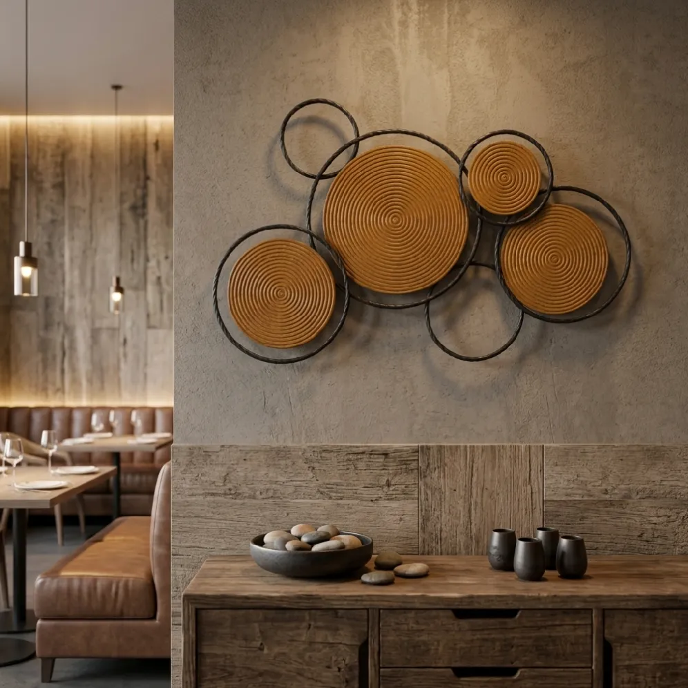 restaurant feature wall decor