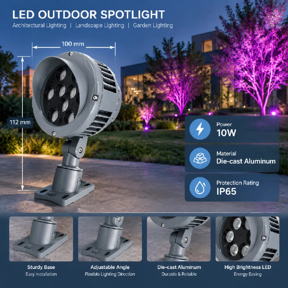 IP65 outdoor spotlight specification