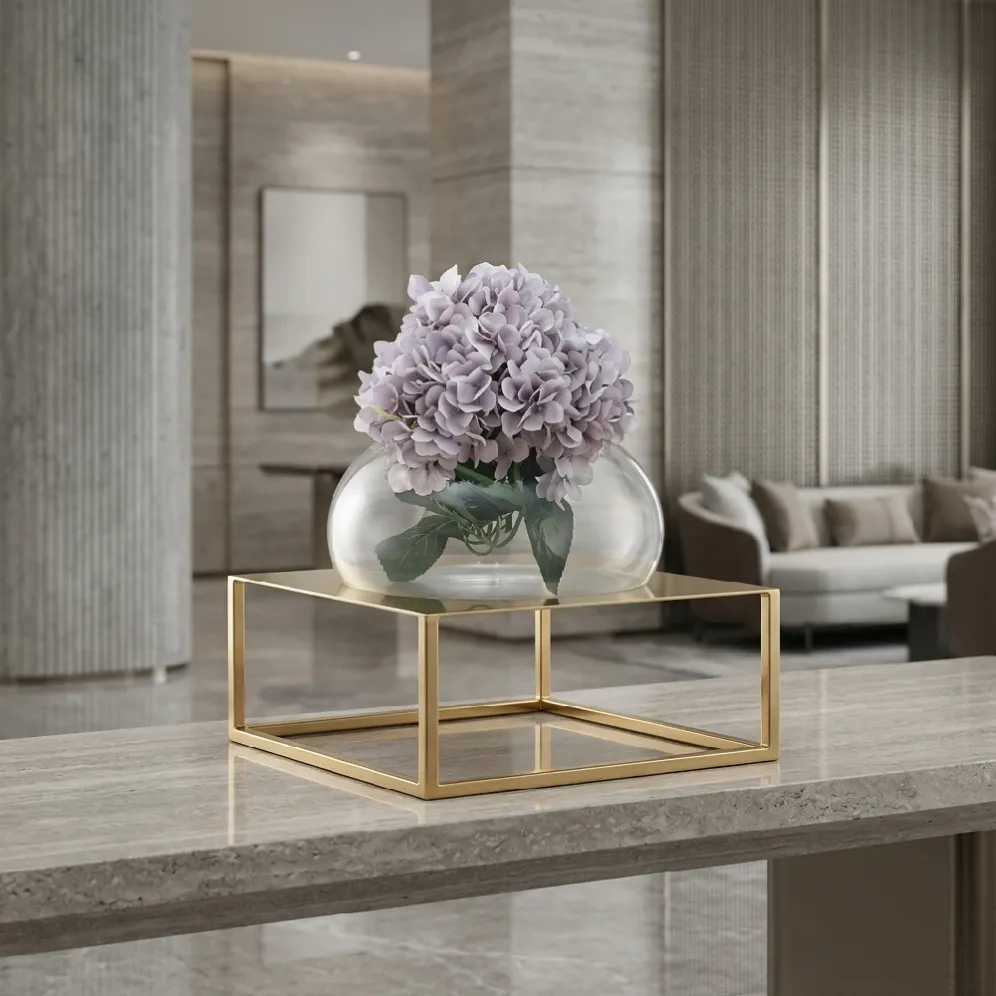 wholesale stainless steel glass vase supplier