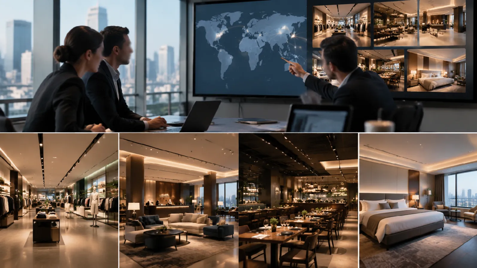 Multi-location retail and hospitality lighting project planning with commercial lighting consistency