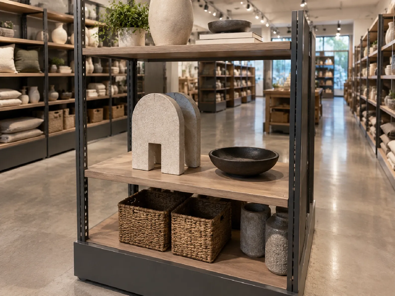 wholesale-shelf-decor-two-sided-retail-display
