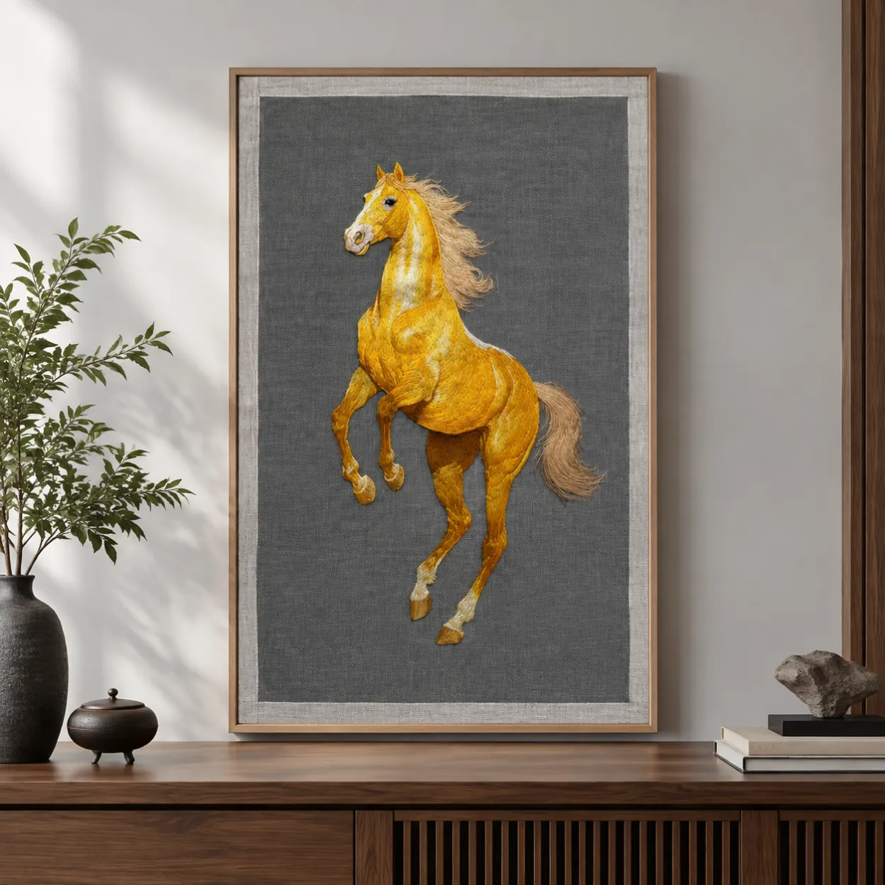 hand embroidered wall art