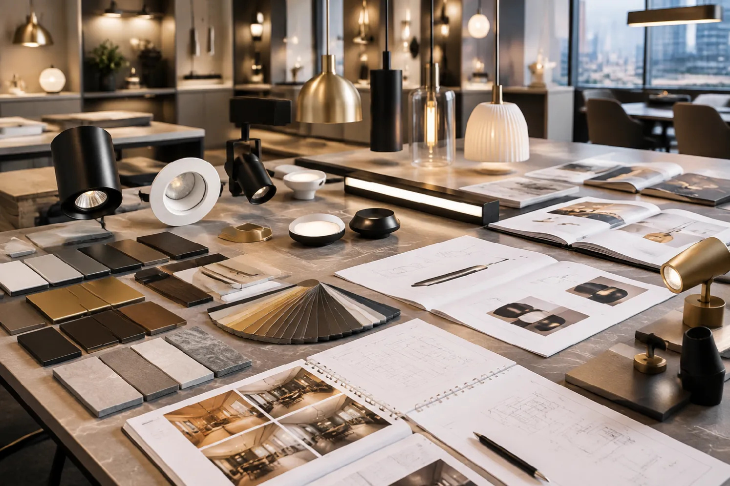 Wholesale lighting buyers evaluating finish options for collection expansion